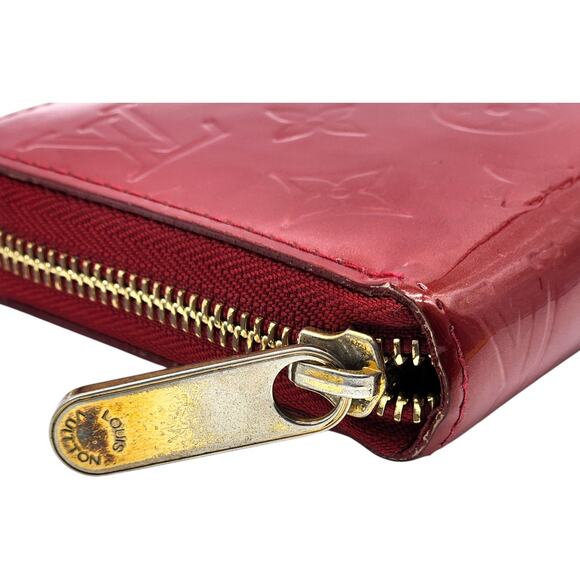 Louis Vuitton Vernis Patent Leather Monogram Zippy Wallet Red Complete with Box - Picture 6 of 13